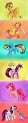 Size: 1200x5202 | Tagged: safe, artist:sharpie91, derpibooru import, applejack, fluttershy, pinkie pie, rainbow dash, rarity, spike, twilight sparkle, dragon, earth pony, pegasus, pony, unicorn, mane seven