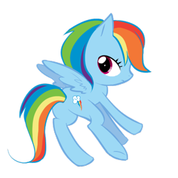 Size: 450x450 | Tagged: safe, artist:tearzah, rainbow dash, pegasus, pony, solo