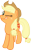 Size: 663x1069 | Tagged: safe, artist:sircinnamon, applejack, earth pony, pony, simple background, solo, wink