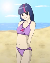 Size: 800x1000 | Tagged: safe, artist:mixermike622, derpibooru import, twilight sparkle, belly button, bikini, clothes, humanized, swimsuit