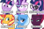 Size: 900x600 | Tagged: safe, derpibooru import, edit, sci-twi, starlight glimmer, sunset shimmer, tempest shadow, trixie, twilight sparkle, twilight sparkle (alicorn), alicorn, pony, unicorn, equestria girls, bacon hair, bookhorse, caption, chart, counterparts, edgehorse, equality, equestria girls ponified, image macro, lip bite, magical sextet, nickname, ponified, science, simple background, text, transparent background, twilight's counterparts, unicorn sci-twi, vector used