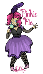 Size: 425x724 | Tagged: safe, artist:divinisity, pinkie pie, humanized, saloon pinkie, solo