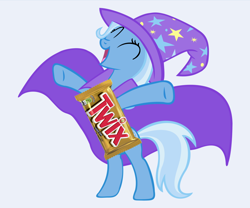 Size: 1044x867 | Tagged: safe, derpibooru import, trixie, pony, unicorn, female, lesbian, mare, pun, shipping, twix, twixie, visual pun