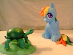 Size: 640x480 | Tagged: safe, artist:forgetful-owl, rainbow dash, tank, irl, photo, sculpture