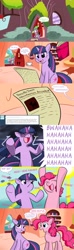 Size: 1280x4320 | Tagged: safe, artist:zanezandell, derpibooru import, pinkie pie, spike, twilight sparkle, dragon, earth pony, pony, ask evil genius twilight, evil genius twilight, tumblr