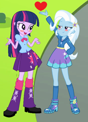 Size: 346x478 | Tagged: safe, artist:3d4d, derpibooru import, edit, trixie, twilight sparkle, equestria girls, female, lesbian, shipping, twixie