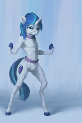 Size: 1100x1650 | Tagged: safe, artist:assasinmonkey, shining armor, anthro, pony, unicorn, horn, male, solo, stallion, white coat