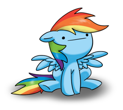 Size: 630x564 | Tagged: safe, artist:ufocookiez, rainbow dash, pegasus, pony, :i, reaction image, solo