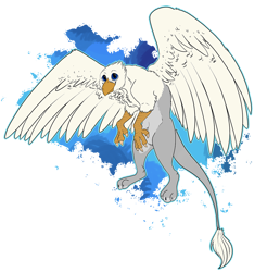 Size: 1234x1252 | Tagged: safe, artist:spudtheotter, derpibooru import, oc, oc only, oc:der, griffon, griffon oc, male, simple background, solo, spread wings, transparent background, wings
