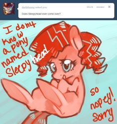 Size: 658x700 | Tagged: dead source, safe, artist:dhui, pinkie pie, earth pony, pony, ask tired pie, tumblr