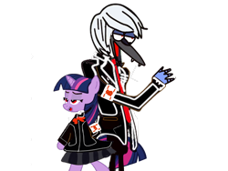 Size: 640x480 | Tagged: safe, artist:kaiamurosesei, derpibooru import, twilight sparkle, cosplay, crossover, crossover shipping, female, interspecies, male, mordecai, mordetwi, regular show, straight, vampire knight, yuki kuran, zero kiryu