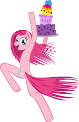 Size: 3996x6122 | Tagged: safe, artist:ernestboy, pinkie pie, earth pony, pony, cake, pinkamena diane pie, simple background, transparent background, vector