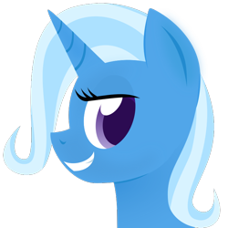 Size: 750x750 | Tagged: safe, artist:the smiling pony, derpibooru import, trixie, pony, unicorn, female, mare, simple background, smiling, solo, transparent background