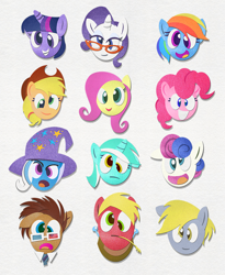 Size: 900x1098 | Tagged: safe, artist:pixelkitties, derpibooru import, applejack, big macintosh, bon bon, derpy hooves, doctor whooves, fluttershy, lyra heartstrings, pinkie pie, rainbow dash, rarity, sweetie drops, trixie, twilight sparkle, earth pony, pegasus, pony, unicorn, adorabon, cute, derp, doctorbetes, female, lyrabetes, macabetes, male, mane six, mare, papercraft, stallion