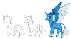 Size: 1280x711 | Tagged: safe, artist:animalstamp, derpibooru import, trixie, dracony, pony, unicorn, female, mare, solo