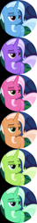 Size: 720x4320 | Tagged: safe, color edit, derpibooru import, edit, edited screencap, screencap, trixie, pony, unicorn, no second prances, bush, colored, cropped, eyebrows, flower, frown, hue, meadow, sky, solo, stare, tree, unamused