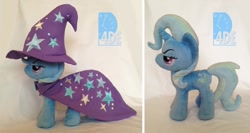 Size: 1022x544 | Tagged: safe, derpibooru import, trixie, pony, unicorn, 4de, female, irl, mare, photo, plushie, solo