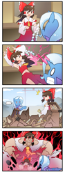 Size: 537x1432 | Tagged: safe, artist:sweetsound, derpibooru import, trixie, pony, unicorn, 4koma, comic, cropped, crossover, female, hakurei reimu, imminent death, mare, this will end in death, this will end in pain, touhou