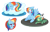 Size: 1280x828 | Tagged: safe, artist:secoh2000, rainbow dash, tank, pegasus, pony, cloud, duo, pet, sleeping