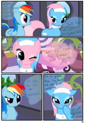 Size: 1741x2500 | Tagged: safe, artist:pyruvate, aloe, lotus blossom, rainbow dash, pegasus, pony, comic:the usual, comic, spa, spa twins