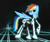 Size: 1800x1518 | Tagged: safe, artist:seyrii, rainbow dash, pegasus, pony, blue coat, female, mare, multicolored mane, solo, tron