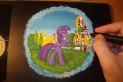 Size: 1600x1067 | Tagged: safe, artist:d-calcaris, derpibooru import, twilight sparkle, gouache, photo, traditional art