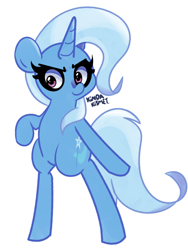 Size: 1300x1733 | Tagged: safe, artist:turtlefarminguy, derpibooru import, trixie, pony, unicorn, bipedal, cute, female, mare, simple background, solo, white background