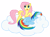 Size: 3500x2565 | Tagged: safe, artist:stabzor, fluttershy, rainbow dash, pegasus, pony, cloud, high res, simple background, transparent background, vector, vomit, vomiting