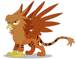 Size: 6800x5264 | Tagged: safe, artist:dragonchaser123, derpibooru import, oc, oc only, oc:gristle, griffon, tiger griffon, commission, griffon oc, simple background, solo, tiger stripes, transparent background, vector