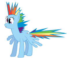 Size: 1300x1080 | Tagged: safe, artist:stabzor, rainbow dash, pegasus, pony, simple background, transparent background, vector