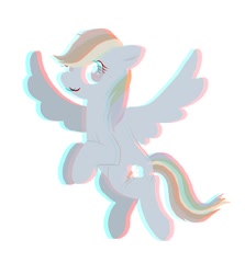 Size: 856x960 | Tagged: source needed, safe, artist:bluenudibranch, rainbow dash, pegasus, pony, 3d, anaglyph 3d