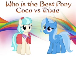 Size: 800x600 | Tagged: safe, derpibooru import, coco pommel, trixie, best pony, best pony contest