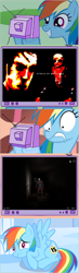 Size: 827x2815 | Tagged: safe, rainbow dash, pegasus, pony, afraid of monsters, exploitable meme, game mod, gamerdash, half-life, meme, nightmare fuel, scared, tv meme, twitcher, zambee