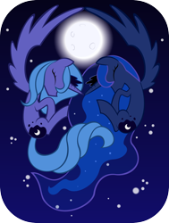 Size: 3399x4500 | Tagged: safe, artist:kalleflaxx, princess luna, alicorn, pony, cute, duality, moon, s1 luna, sleeping, spread wings, the fun has been doubled, vector
