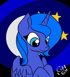 Size: 795x871 | Tagged: safe, artist:princess-luna-kitty, princess luna, alicorn, pony, s1 luna, smiling, solo