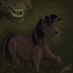 Size: 900x900 | Tagged: safe, artist:spectralunicorn, derpibooru import, twilight sparkle, hydra, multiple heads, realistic