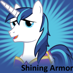 Size: 250x250 | Tagged: safe, artist:90sigma, shining armor, pony, unicorn, horn, male, solo, spoilered image joke, stallion, white coat