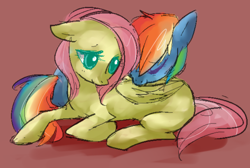 Size: 500x336 | Tagged: safe, artist:beato-riiche, fluttershy, rainbow dash, pegasus, pony, female, flutterdash, lesbian, shipping