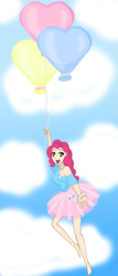 Size: 465x1085 | Tagged: safe, artist:danteskitten, pinkie pie, female, humanized, pink hair, skinny, solo