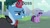 Size: 564x317 | Tagged: safe, derpibooru import, edit, edited screencap, screencap, trixie, twilight sparkle, unicorn twilight, pony, unicorn, magic duel, alicorn amulet, duo, female, mafia city, magic, mare, meme