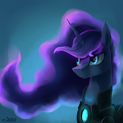 Size: 1000x1000 | Tagged: safe, artist:jedayskayvoker, princess luna, alicorn, pony, female, horn, mare, solo, spacesuit