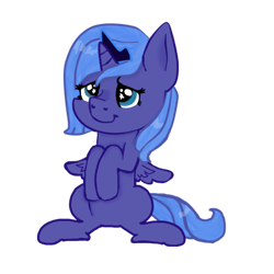 Size: 450x450 | Tagged: safe, artist:apple-jazzy, princess luna, alicorn, pony, cute, filly, jazzyponies is trying to murder us, lunabetes, simple background, solo, transparent background, woona, younger