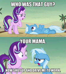 Size: 600x674 | Tagged: safe, derpibooru import, edit, edited screencap, screencap, starlight glimmer, trixie, pony, road to friendship, futurama, hell is other robots