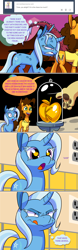 Size: 1280x4108 | Tagged: safe, artist:grandpalove, derpibooru import, cheese sandwich, discord, trixie, pony, unicorn, absurd resolution, apple of discord, ask trixie and cheese, bandage, bee sting, comic, female, mare, the grim adventures of billy and mandy, the grinch, tumblr