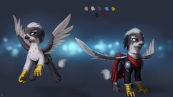 Size: 3200x1800 | Tagged: safe, artist:quvr, derpibooru import, oc, griffon, armor, griffon oc, male