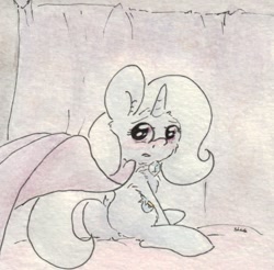 Size: 667x657 | Tagged: safe, artist:slightlyshade, derpibooru import, trixie, pony, unicorn, female, mare, solo, traditional art