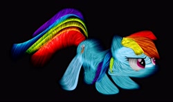 Size: 5100x3000 | Tagged: safe, artist:internationaltck, rainbow dash, pegasus, pony, blue mane, female, fractal, mare, multicolored mane