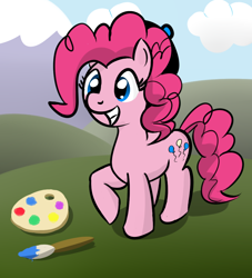 Size: 1000x1100 | Tagged: safe, artist:sirpayne, pinkie pie, earth pony, pony, detailed background, female, mare, solo