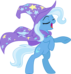 Size: 3000x3131 | Tagged: safe, artist:jeatz-axl, artist:kp-shadowsquirrel, derpibooru import, trixie, pony, bipedal, high res, simple background, solo, transparent background, vector