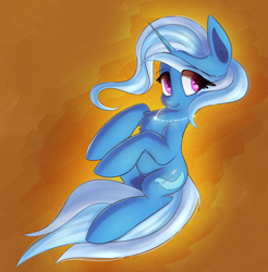 Size: 2076x2112 | Tagged: safe, artist:autumnvoyage, derpibooru import, trixie, pony, unicorn, chest fluff, cute, diatrixes, female, jewelry, mare, necklace, smiling, solo